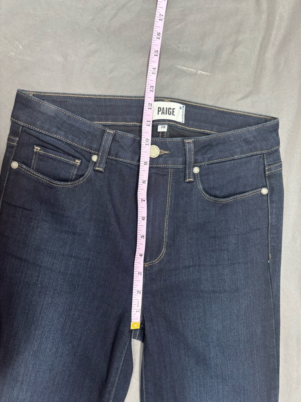 PAIGE Women's Dark Hoxtom Straight Leg Jeans - Picture 4 of 10